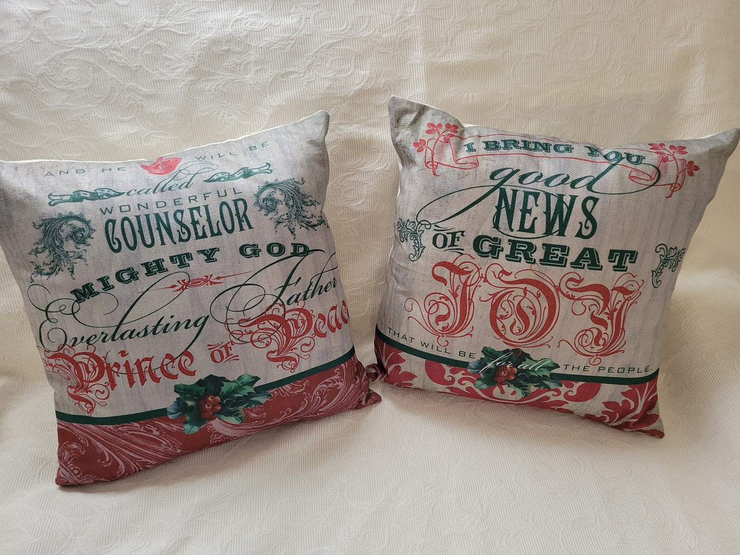 Victorian-inspired Christmas Pillow Covers