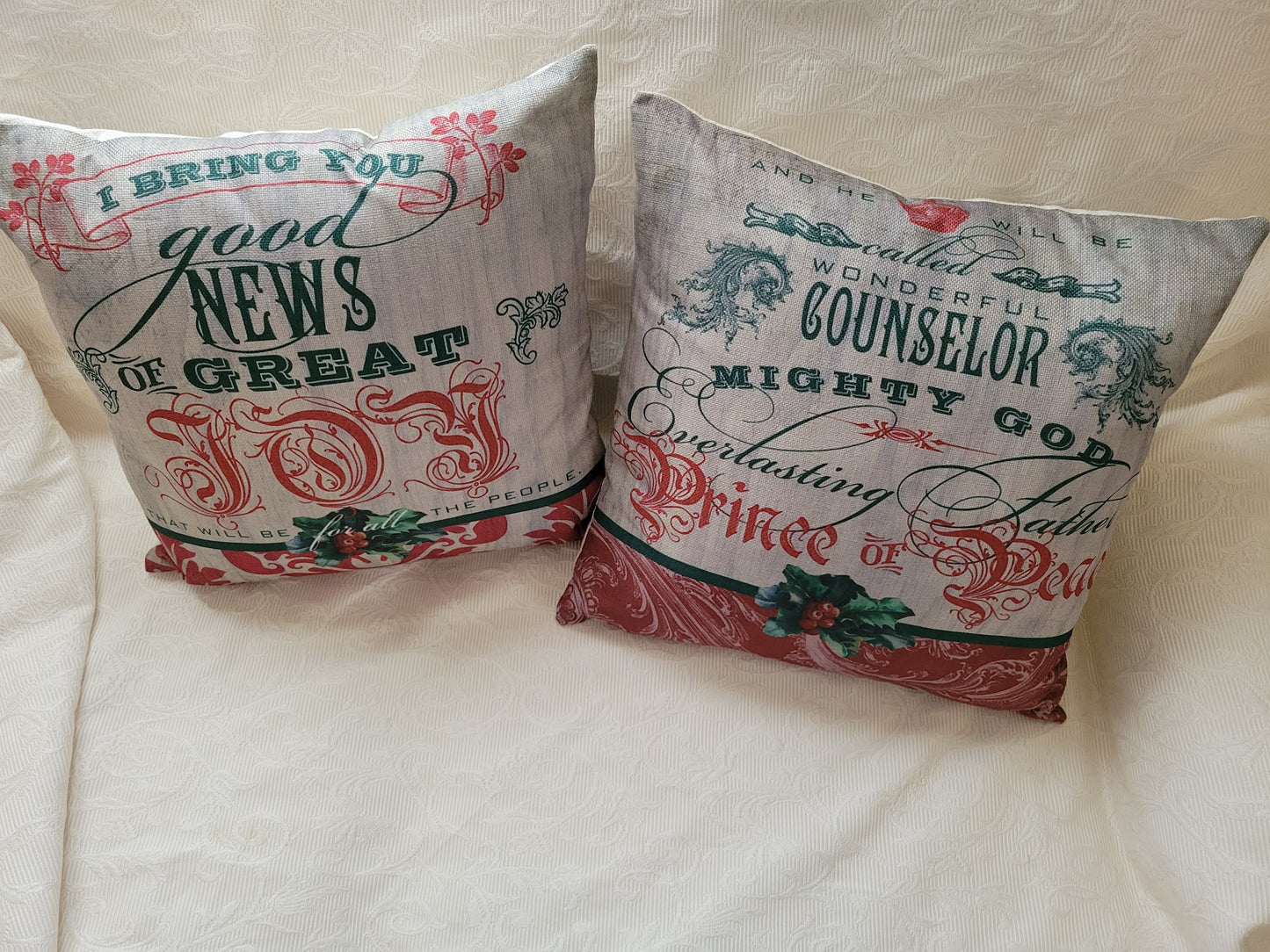 Victorian-inspired Christmas Pillow Covers